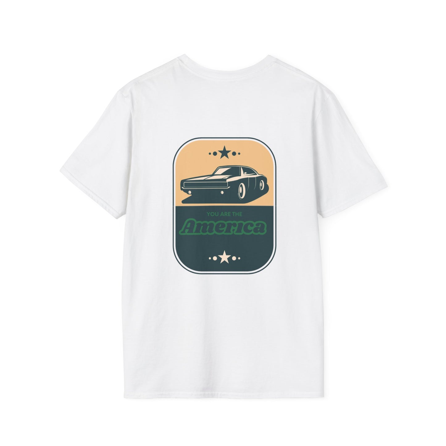 Retro America - Front & Back - Unisex Softstyle Design T-Shirt