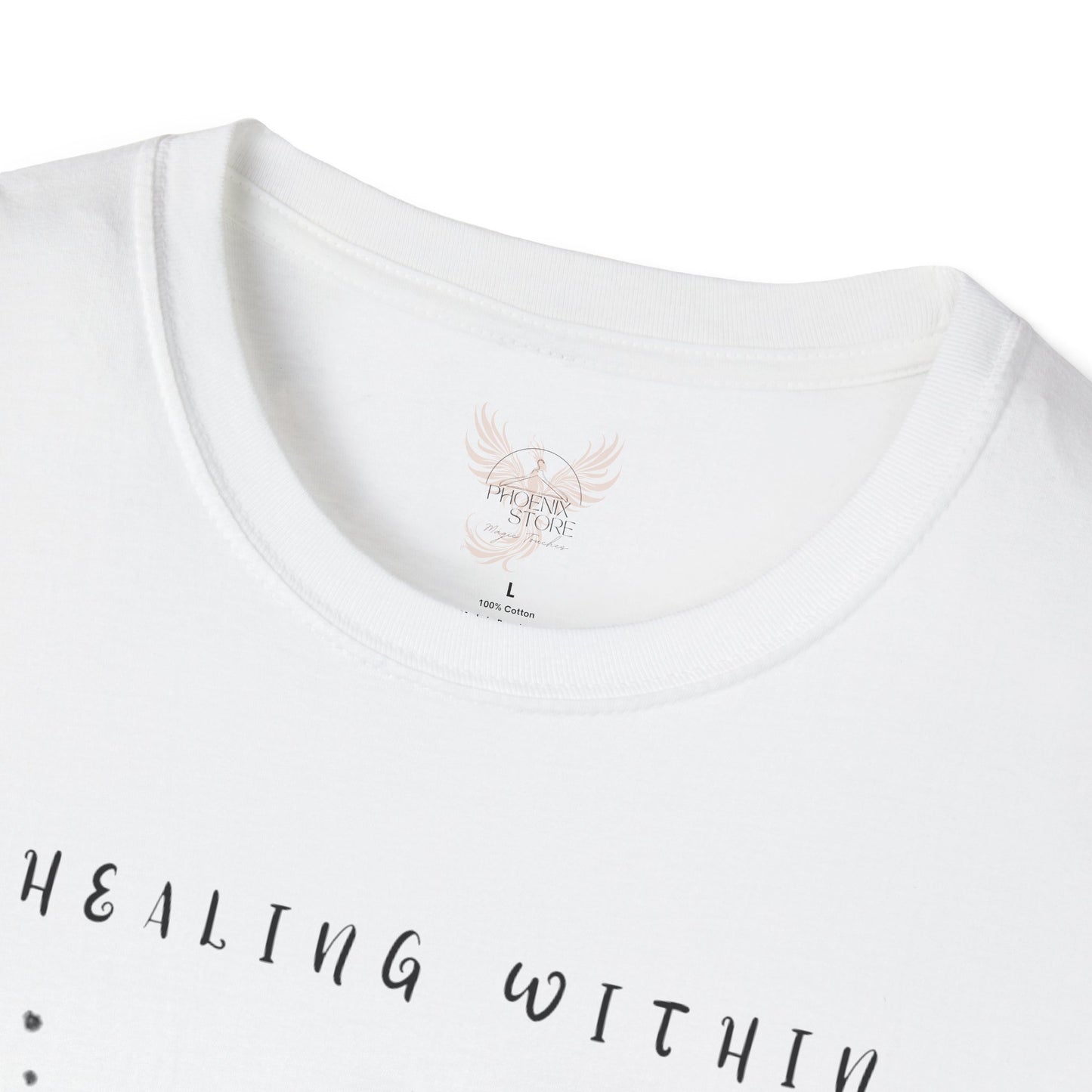 Healing Within - Heart Blooming Flowers - Unisex Softstyle Design T-Shirt