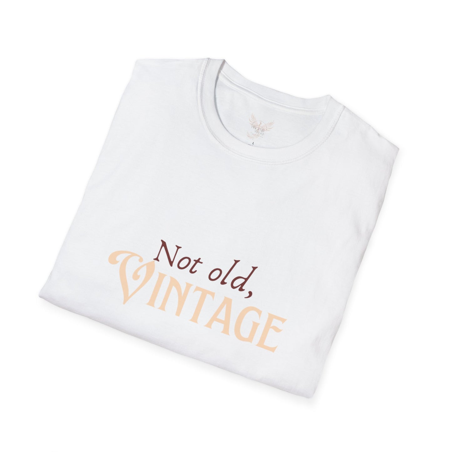 Not Old. Vintage. - Front & Back - Unisex Softstyle Design T-Shirt